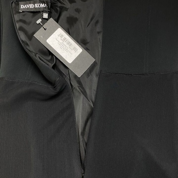 David Koma Strapless Illusion Gown Black Stretch Evening Formal - Picture 4 of 15